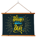 Always Shine Like The Stars Wood Framed Wall Tapestry