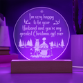 I'm Very Happy Engraved Acrylic Circle Plaque - Gift for Dad