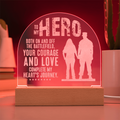 To My Hero Engraved Acrylic Dome Plaque - Gift for Dad