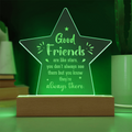 Good Friends Are Like Stars Engraved Acrylic Star Plaque - Gift for Friend