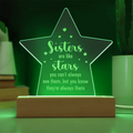 Sisters Are Like Stars Engraved Acrylic Star Plaque - Gift for Sister