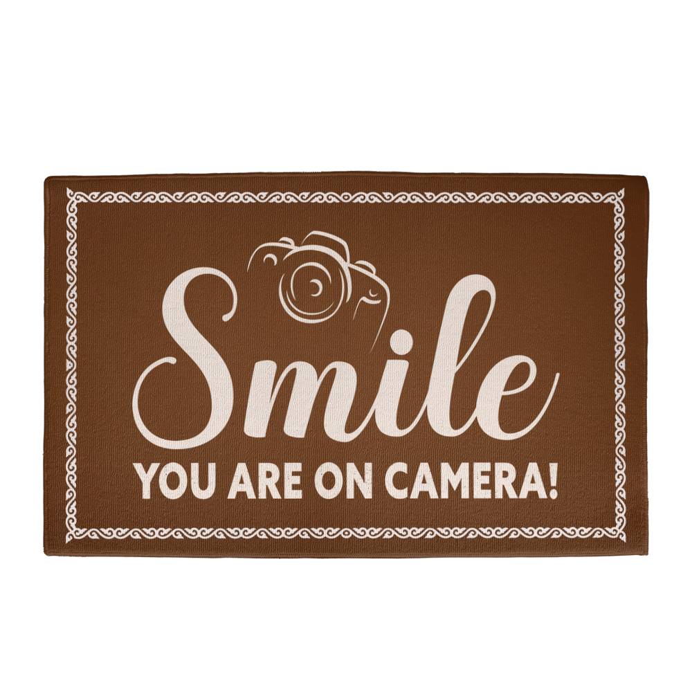 Smile, You Are On Camera — Indoor/Outdoor Welcome Mat