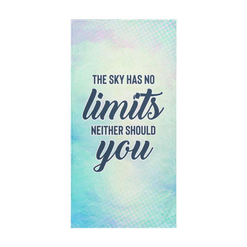 The Sky Has No Limits (Teal) — Sports Towel