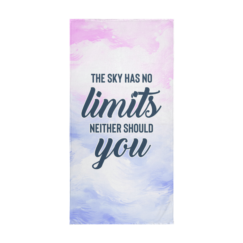 The Sky Has No Limits (Pink) — Sports Towel
