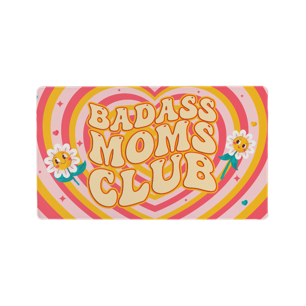 Badass Moms Club Gaming Mat, Funny Mom Desk Mat
