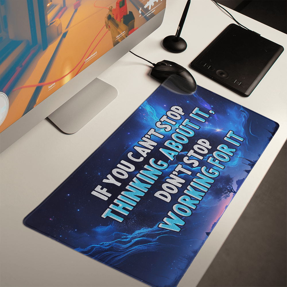 If You Can't Stop Thinking About It, Don't Stop Working For It Gaming Mat