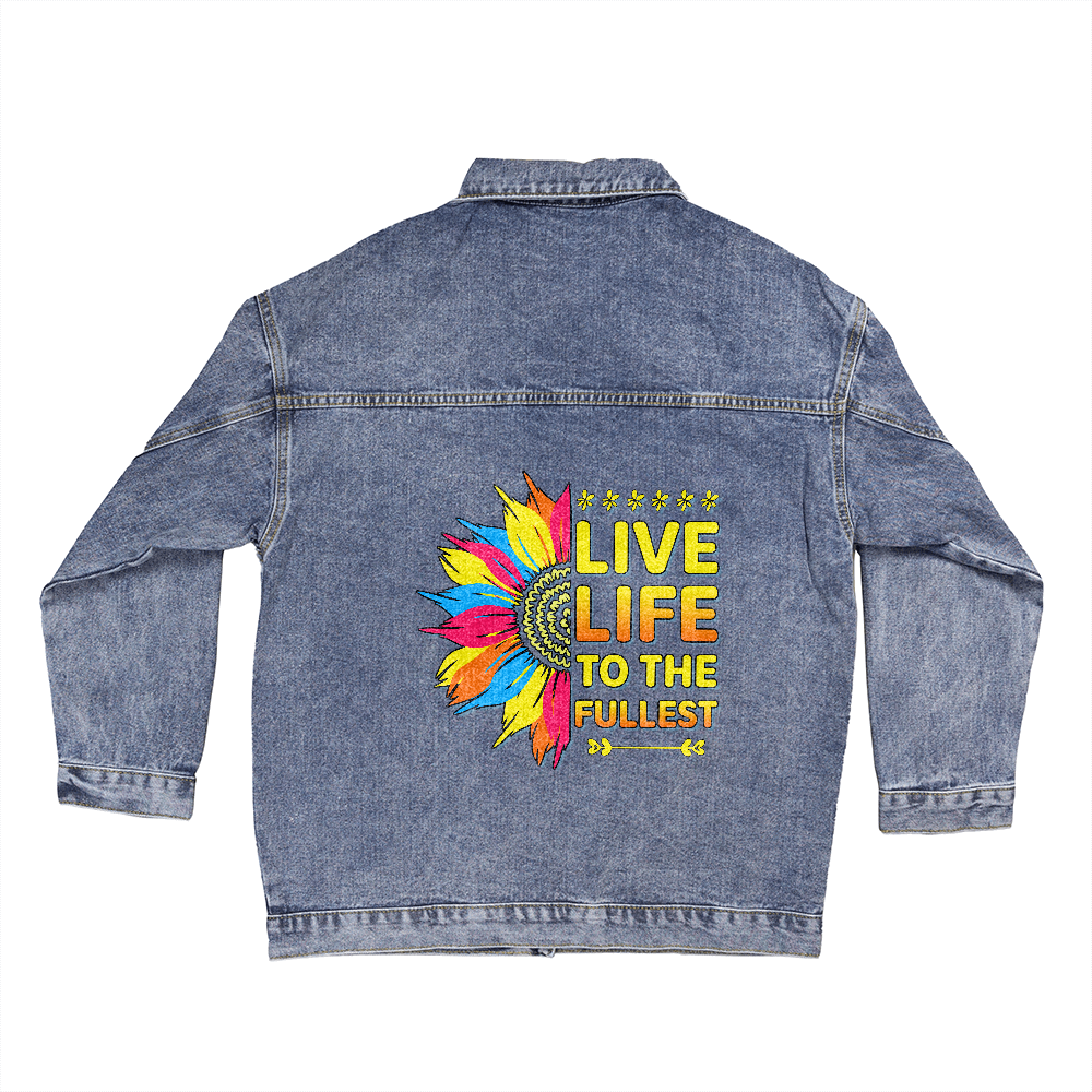 Live Life To The Fullest — Women's Denim Jacket