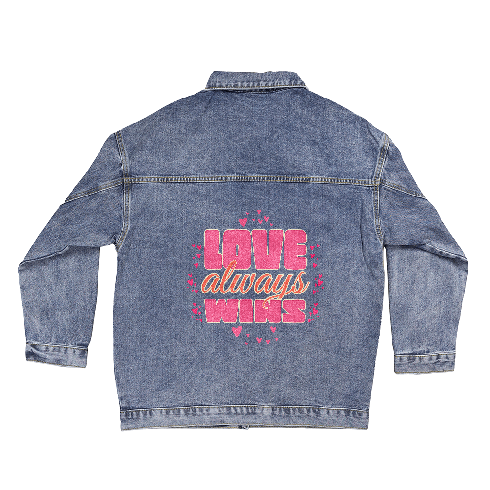 Love Always Wins — Women's Denim Jacket