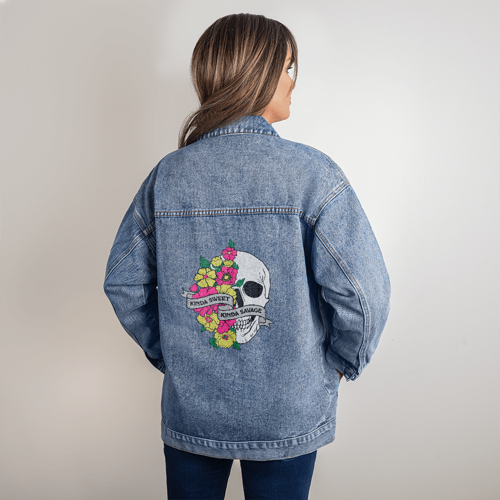 Kinda Sweet, Kinda Savage — Women's Denim Jacket