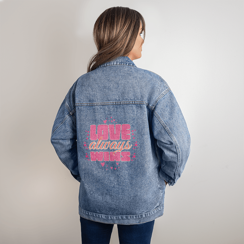 Love Always Wins — Women's Denim Jacket