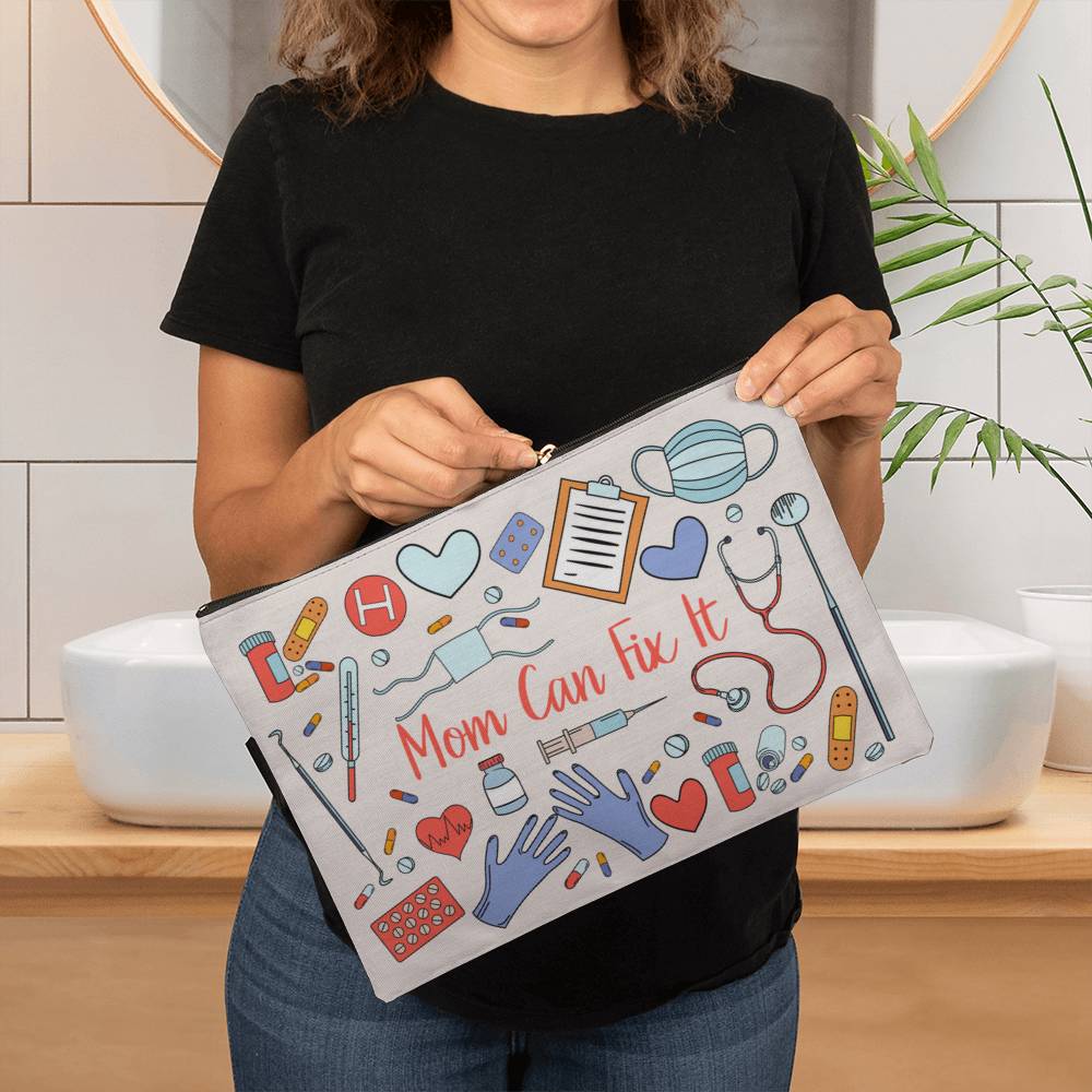 Mom Can Fix It Zippered Pouch, Large - First Aid Bag Gift