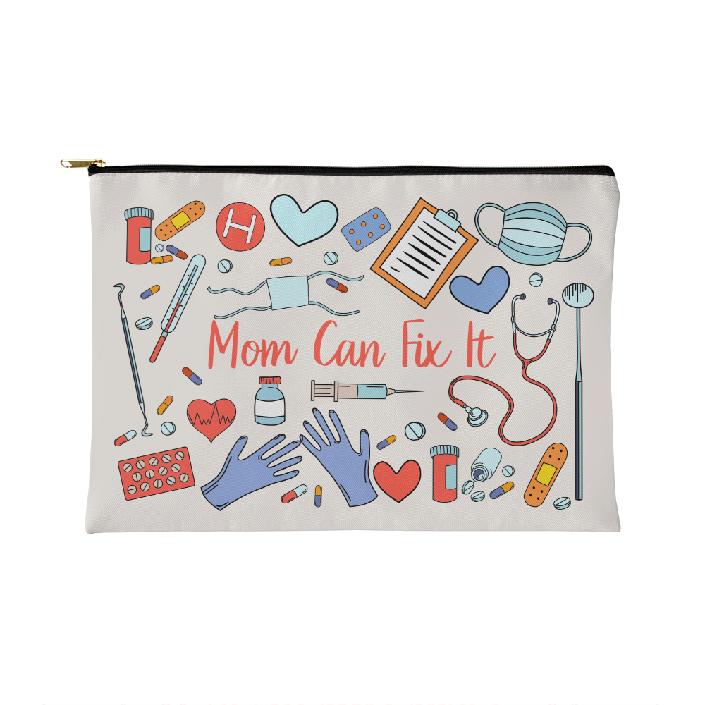 Mom Can Fix It Zippered Pouch, Small - First Aid Bag Gift