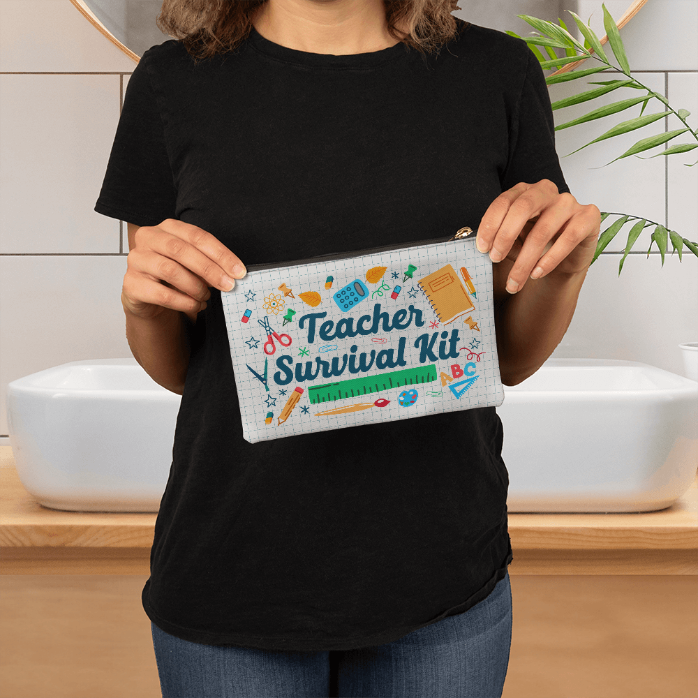 Teacher Survival Kit Zippered Pouch, Small - Teacher Gift