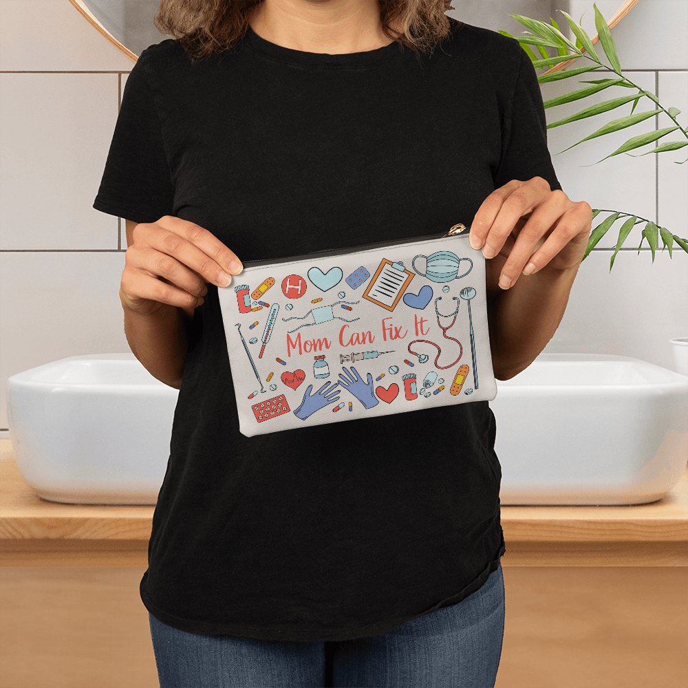 Mom Can Fix It Zippered Pouch, Small - First Aid Bag Gift
