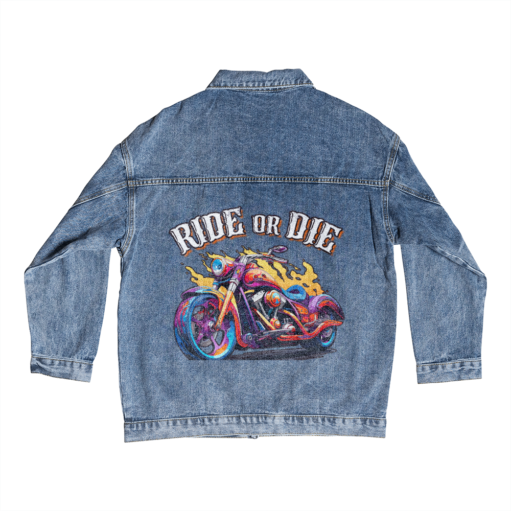 Ride Or Die — Men's Denim Jacket