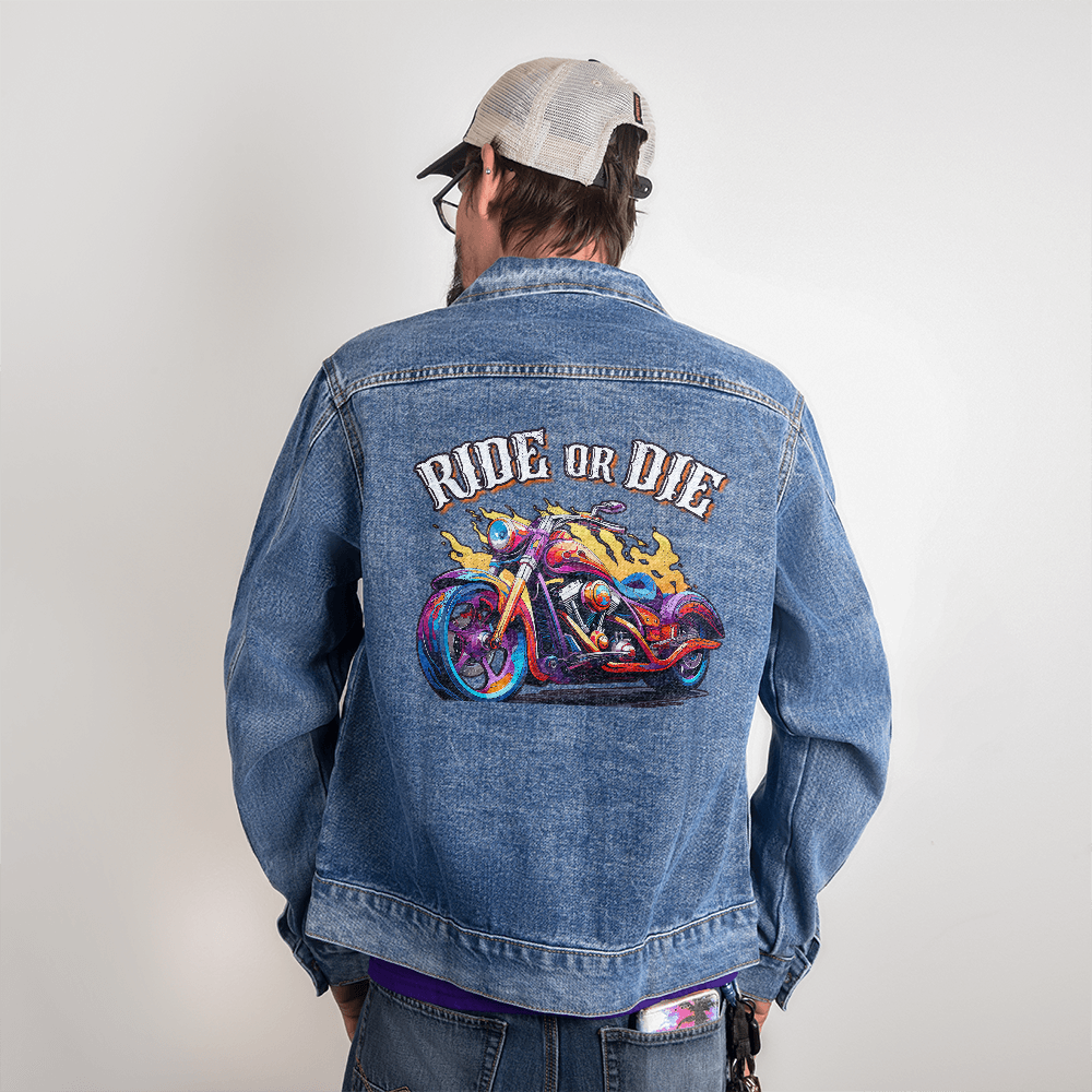 Ride Or Die — Men's Denim Jacket