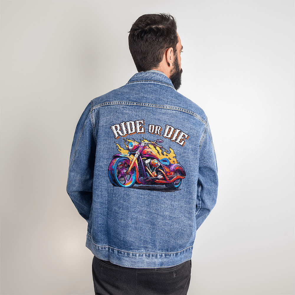 Ride Or Die — Men's Denim Jacket