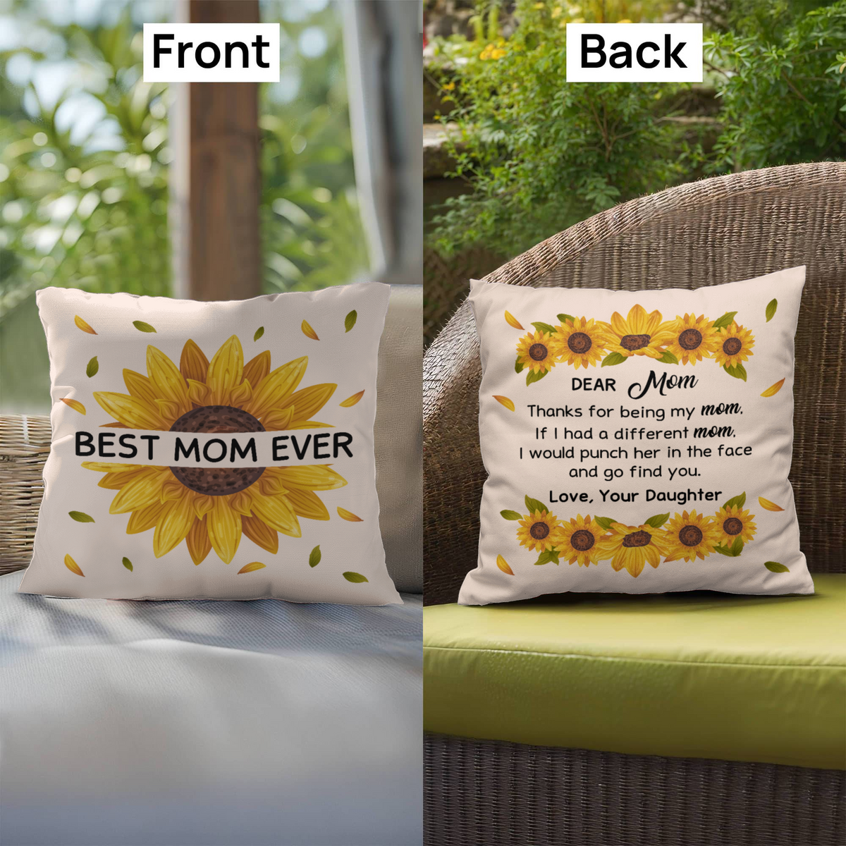 Best Mom Ever — Indoor/Outdoor Pillow