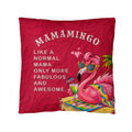 Mamamingo Pillow Cover With Insert, Funny Flamingo Mom Gift