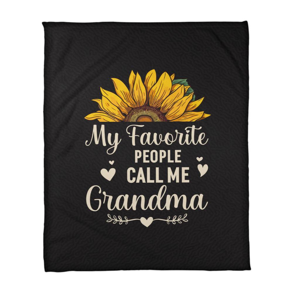 My Favorite People Call Me Grandma - Coral Fleece Blanket