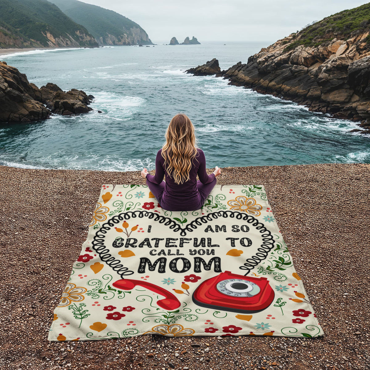 I Am So Grateful To Call You Mom - Coral Fleece Blanket