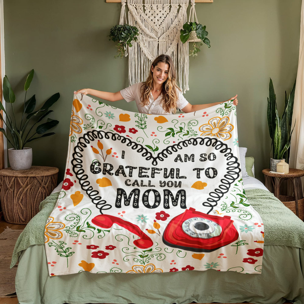 I Am So Grateful To Call You Mom - Coral Fleece Blanket