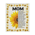 Mom, Not Enough Words (Sunflowers) — Jersey Fleece Blanket