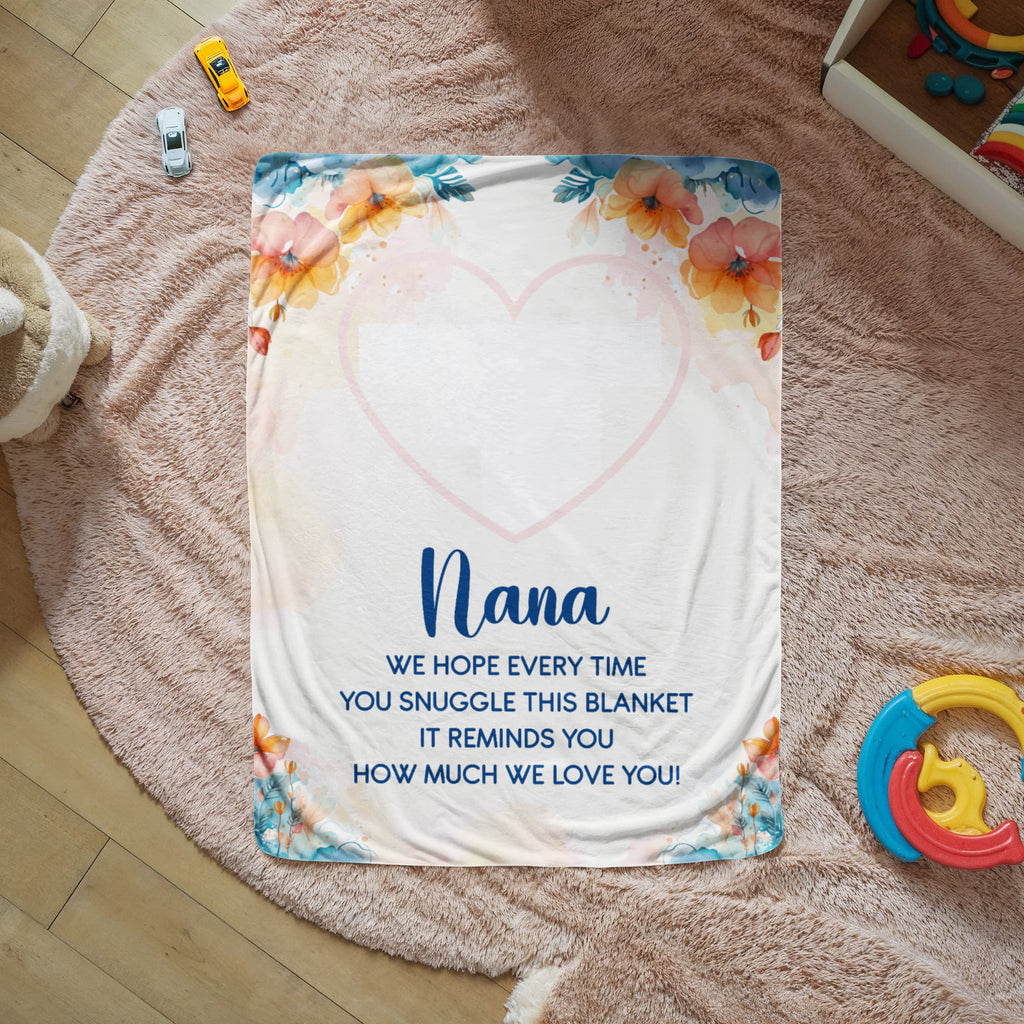 To My Nana Sherpa Fleece Blanket, We Hope Every Time You Snuggle This Blanket, Christmas Gift for Grandma from Grandkids
