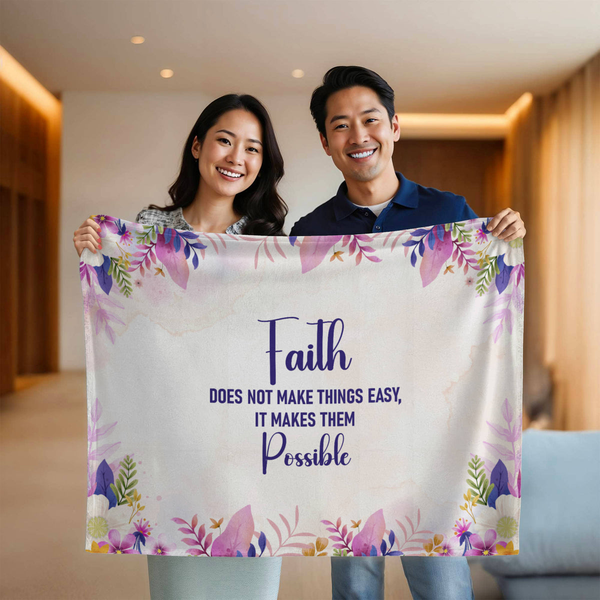 Faith Makes Things Possible — Mink Touch Fleece Blanket