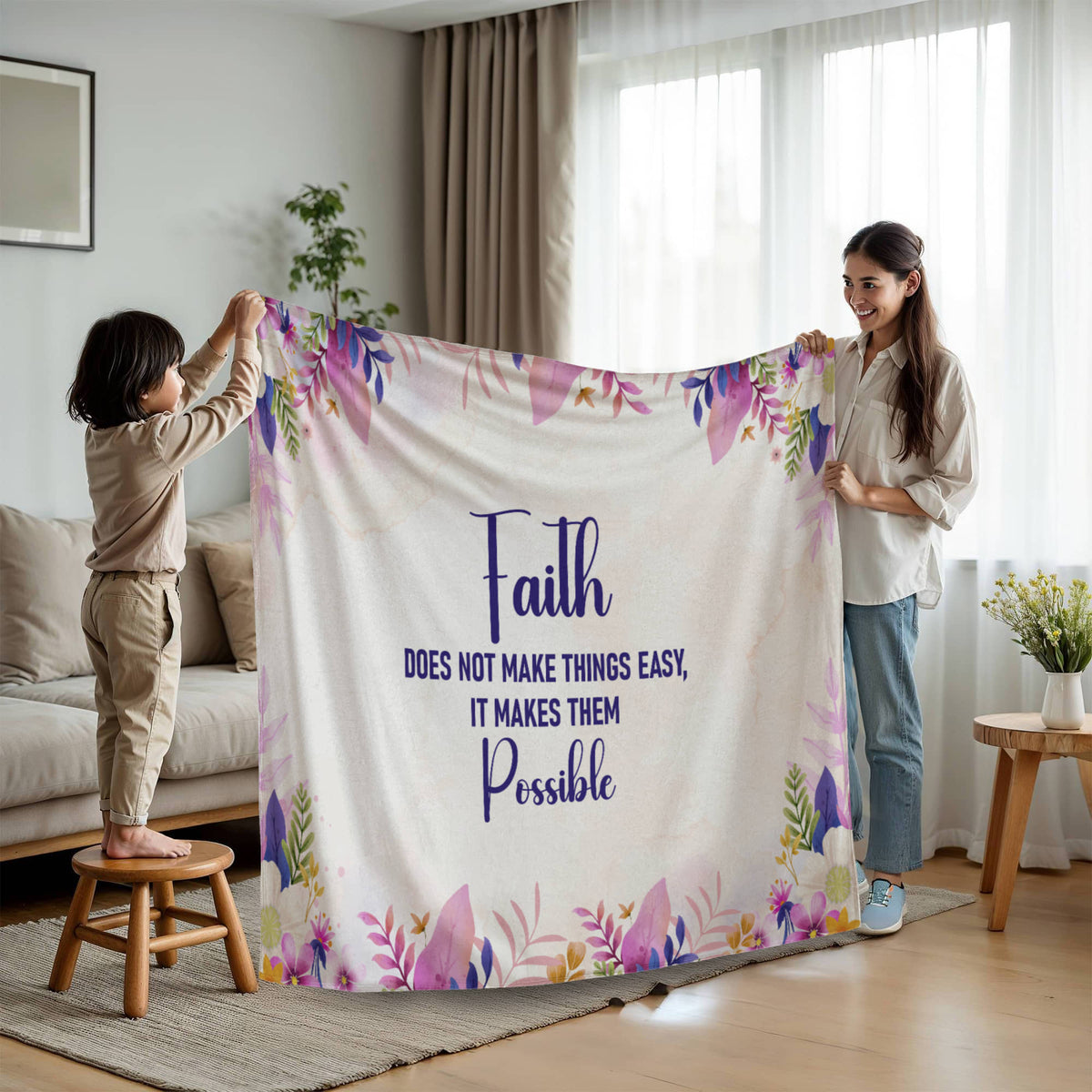Faith Makes Things Possible — Mink Touch Fleece Blanket