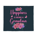 Happiness Is Being A Grandma — Jersey Fleece Blanket