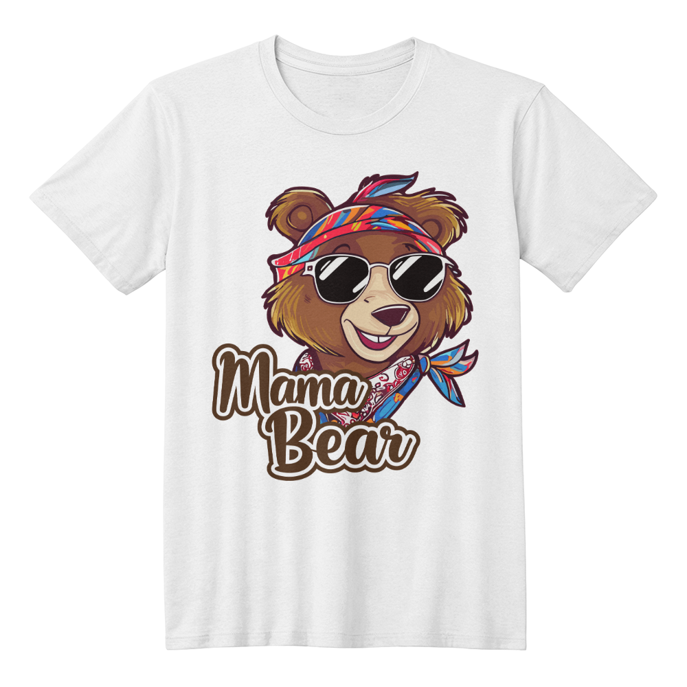 Mama Bear T-Shirt, Funny Bandana Bear Mom Gift