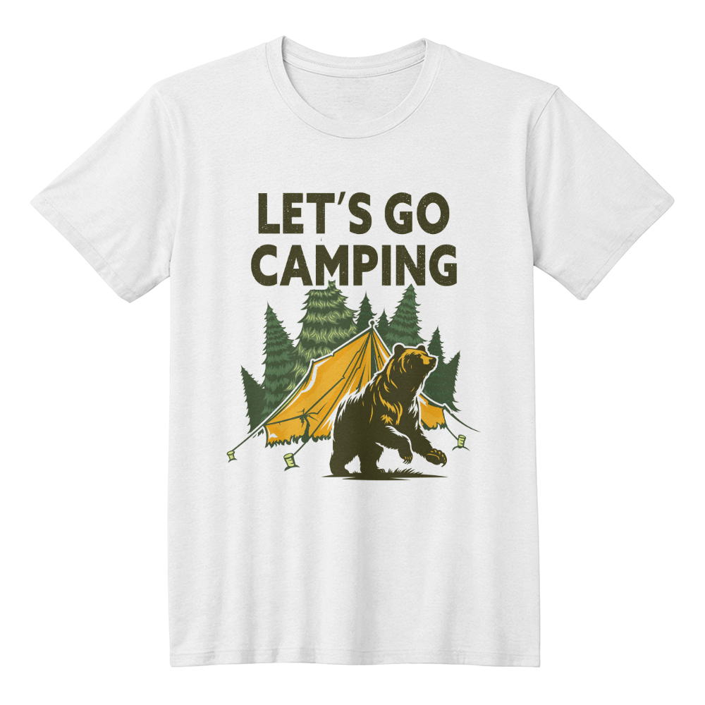 Let's Go Camping T-Shirt, Bear Camping Gift