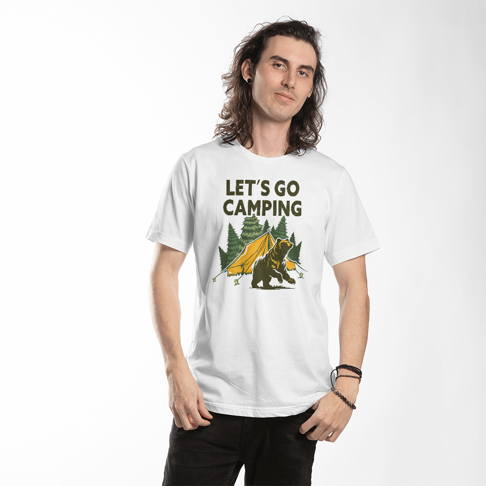 Let's Go Camping T-Shirt, Bear Camping Gift