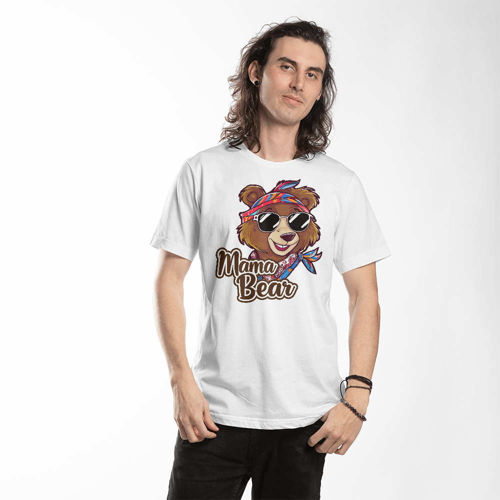 Mama Bear T-Shirt, Funny Bandana Bear Mom Gift