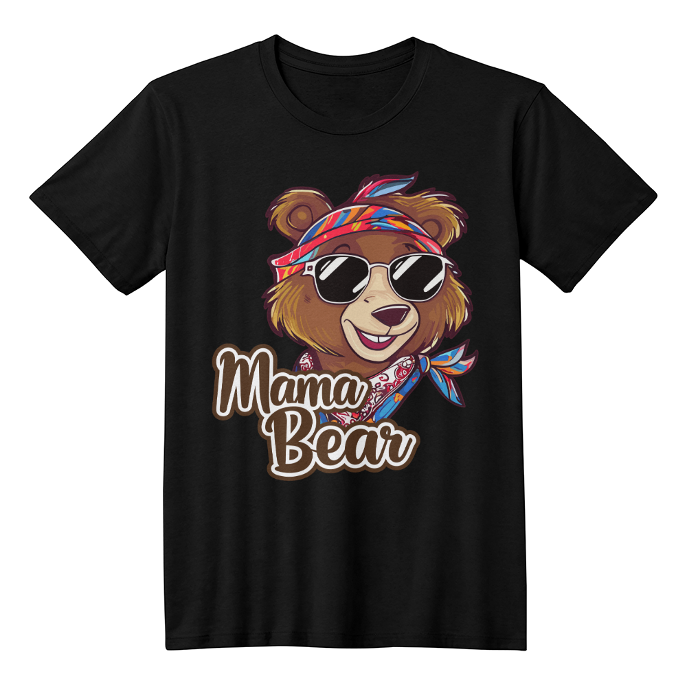 Mama Bear T-Shirt, Funny Bandana Bear Mom Gift