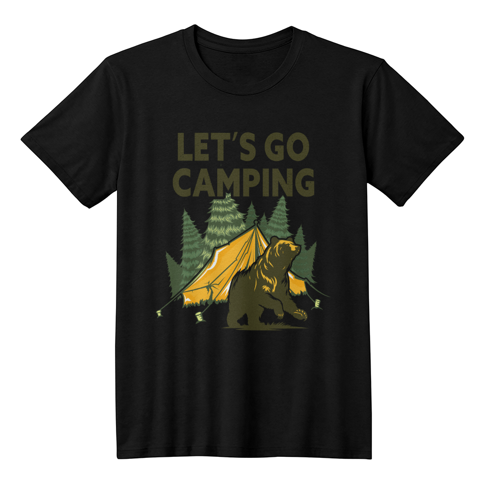 Let's Go Camping T-Shirt, Bear Camping Gift