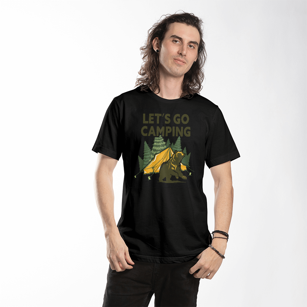 Let's Go Camping T-Shirt, Bear Camping Gift