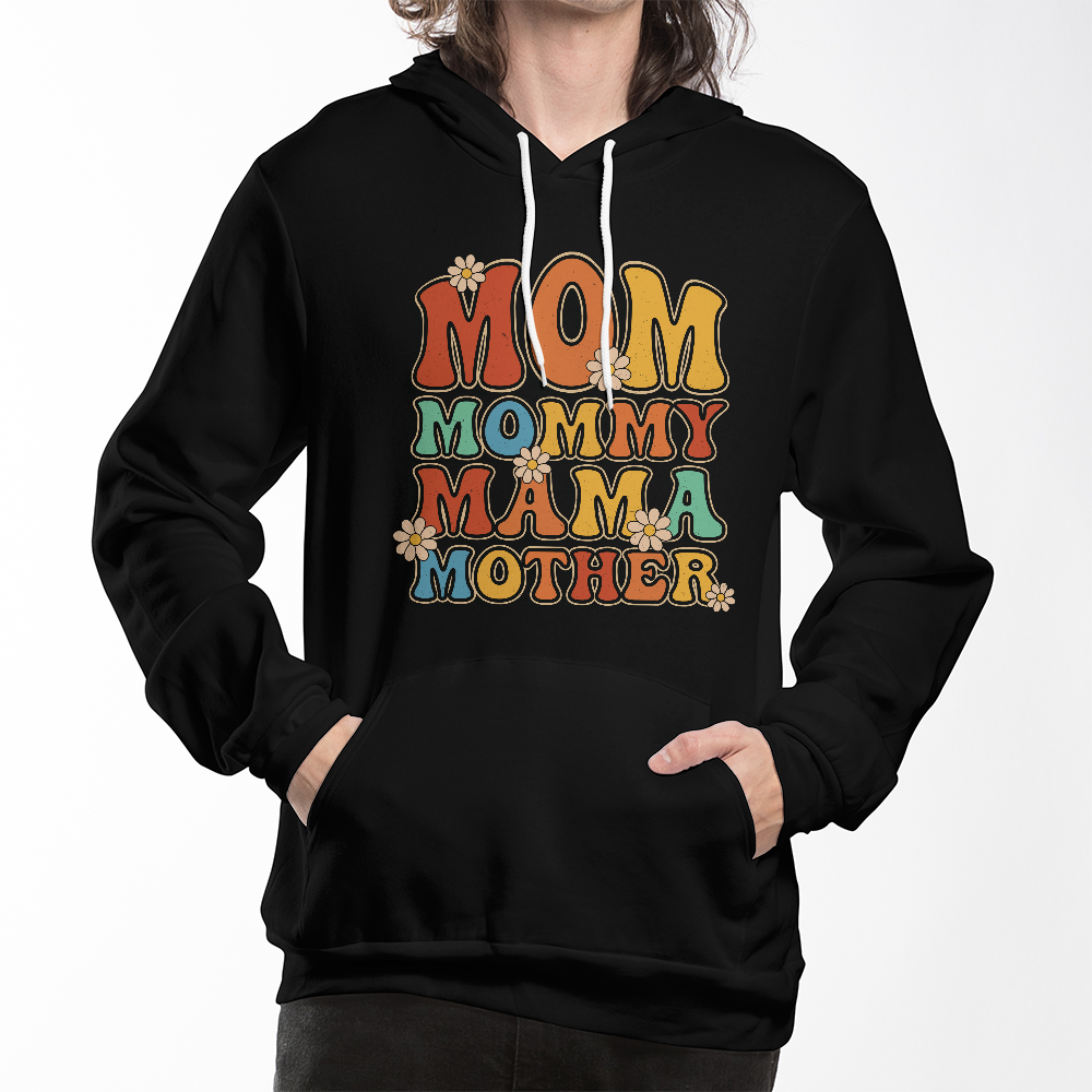 Mom Mommy Mama Mother Hoodie, Retro Mom Gift