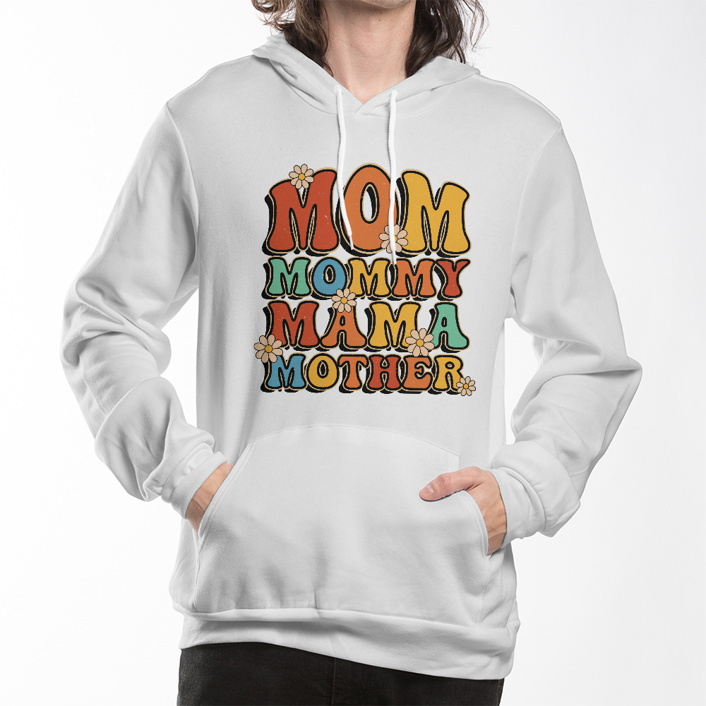 Mom Mommy Mama Mother Hoodie, Retro Mom Gift