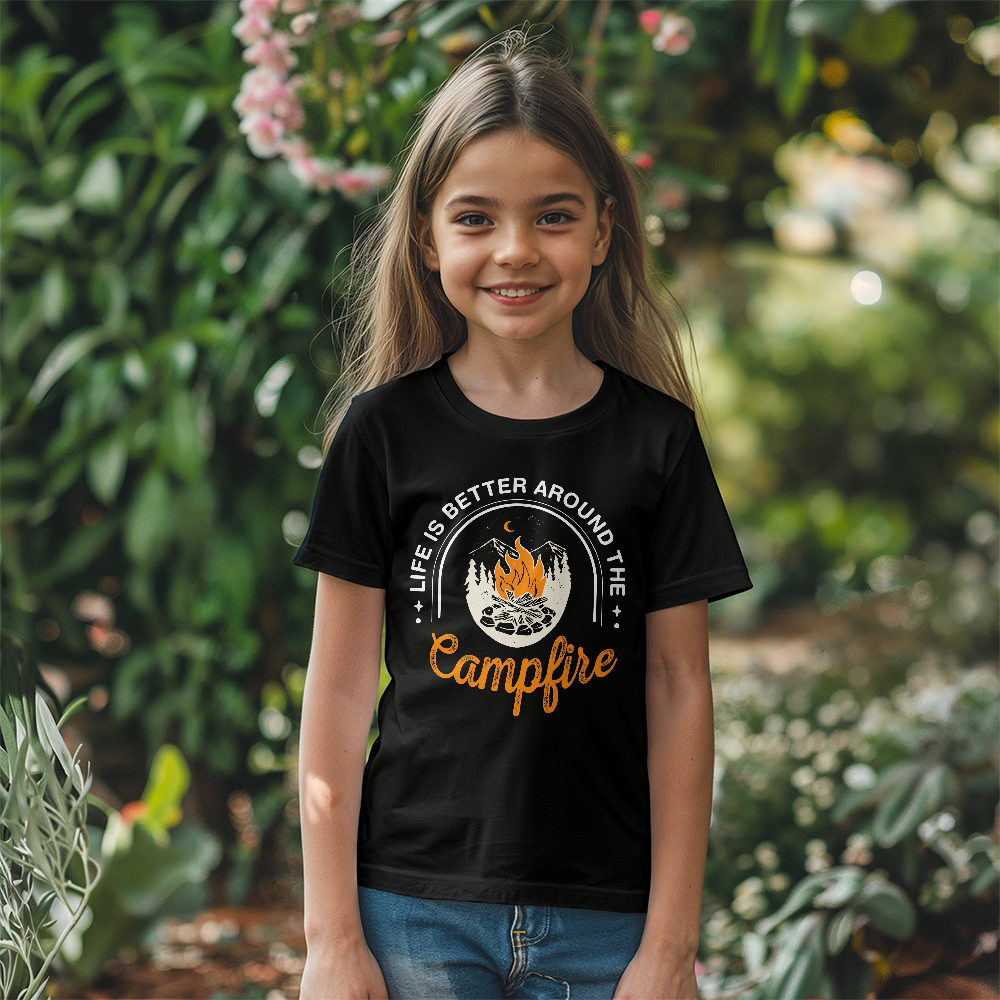 Life Is Better Around The Campfire Youth T-Shirt