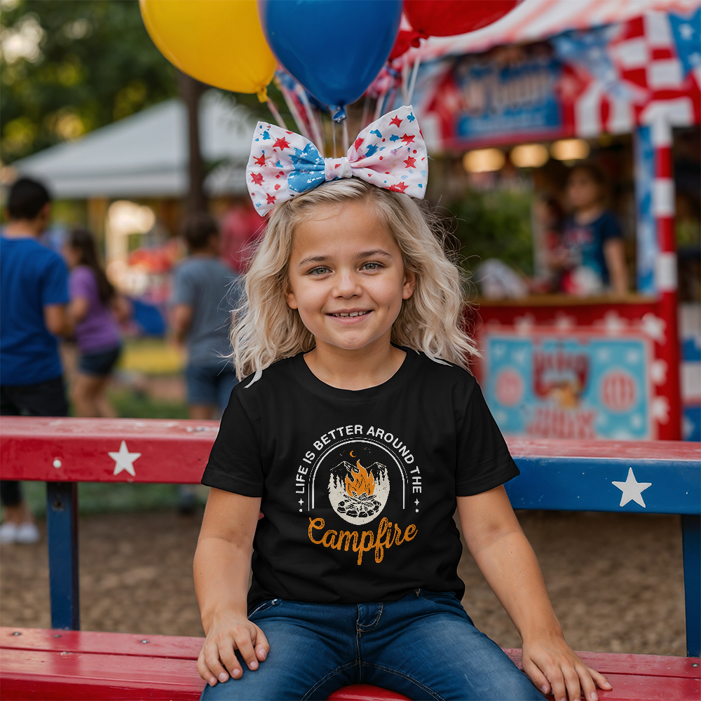Life Is Better Around The Campfire Youth T-Shirt