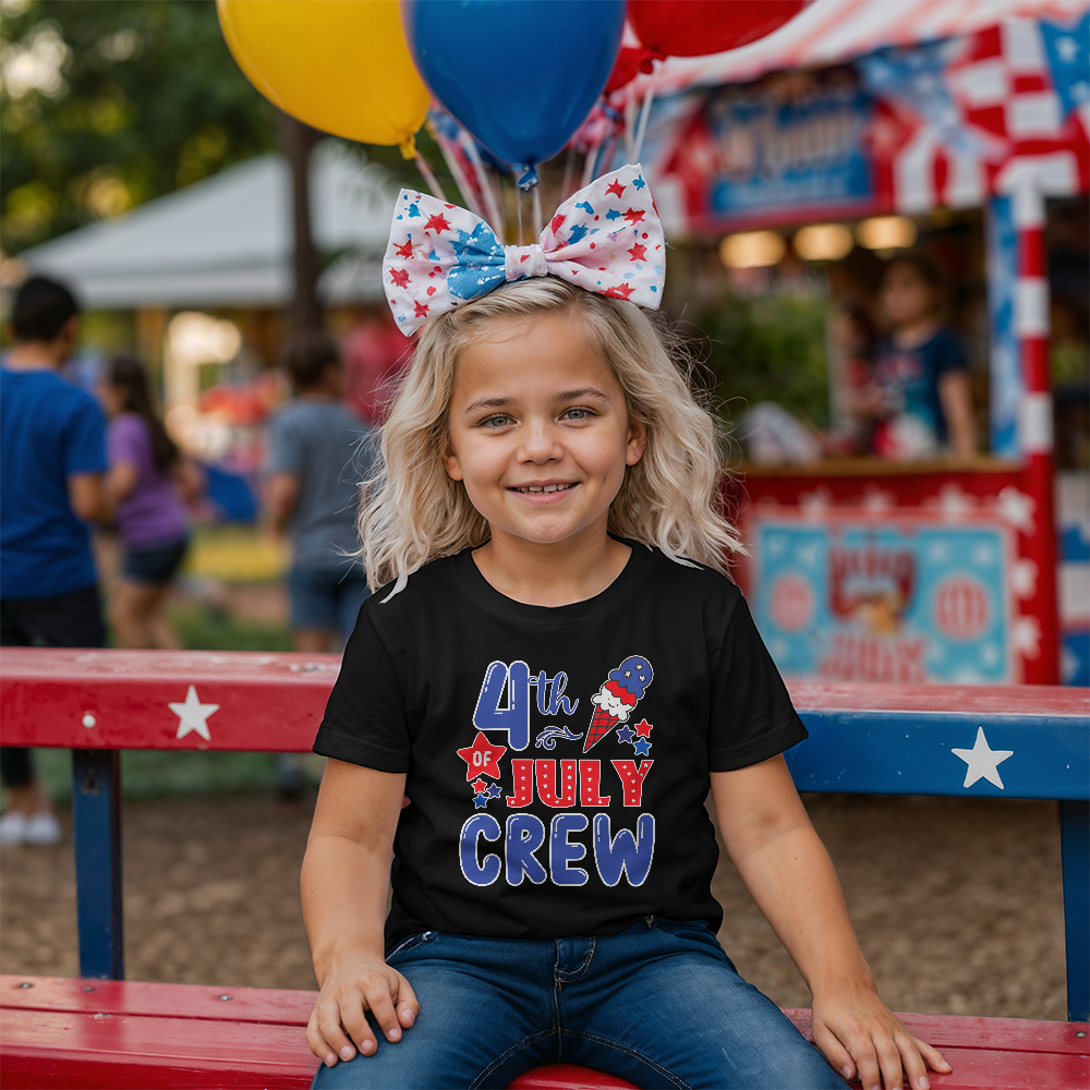 4th Of July Crew Youth T-Shirt, Patriotic Kids Shirt