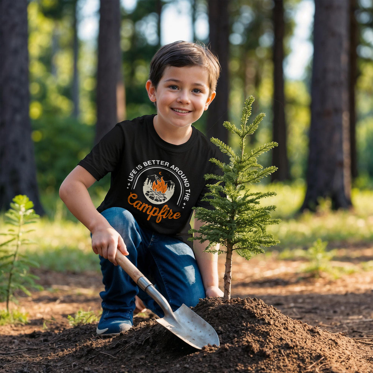 Life Is Better Around The Campfire Youth T-Shirt