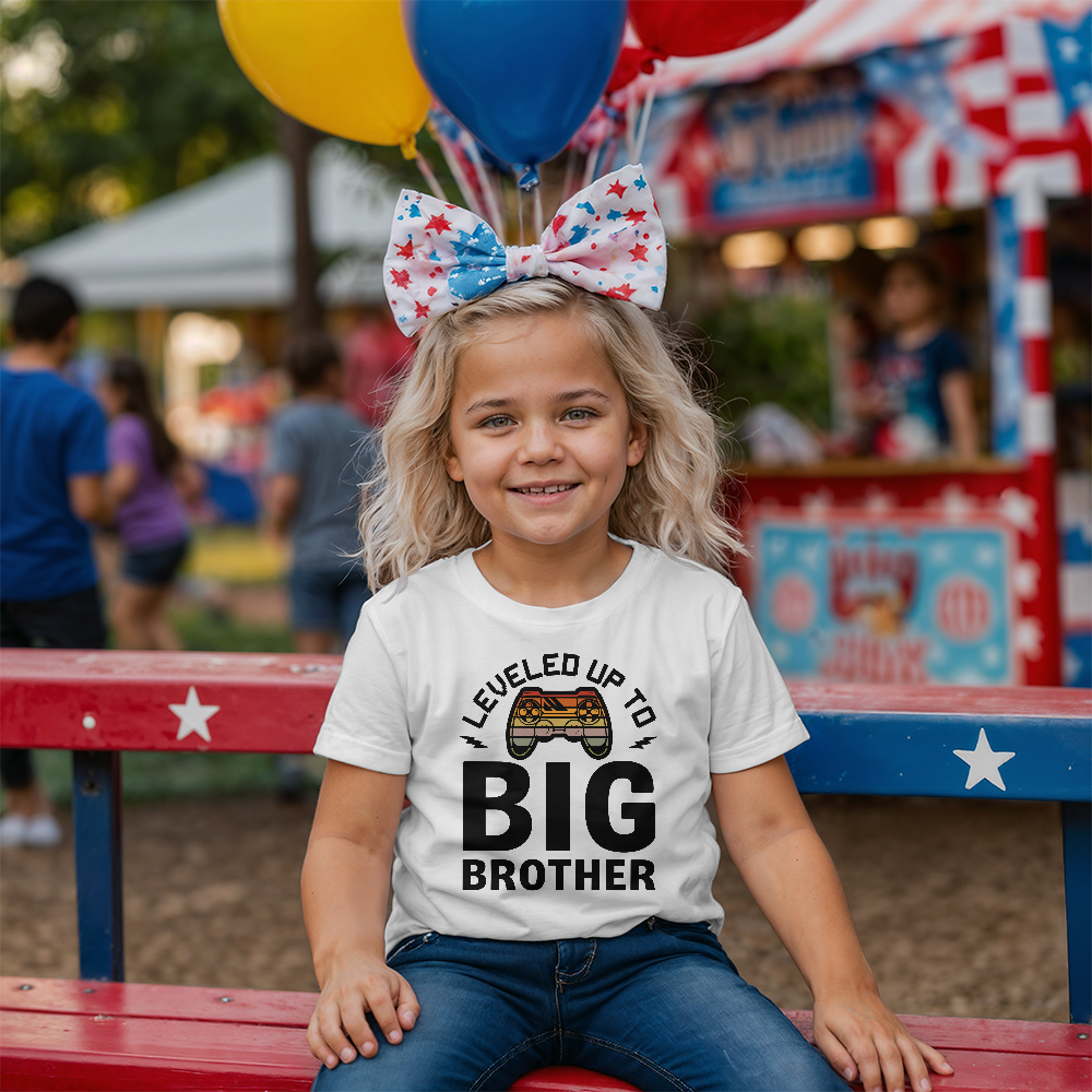 Leveled Up To Big Brother Youth T-Shirt, Gamer Shirt