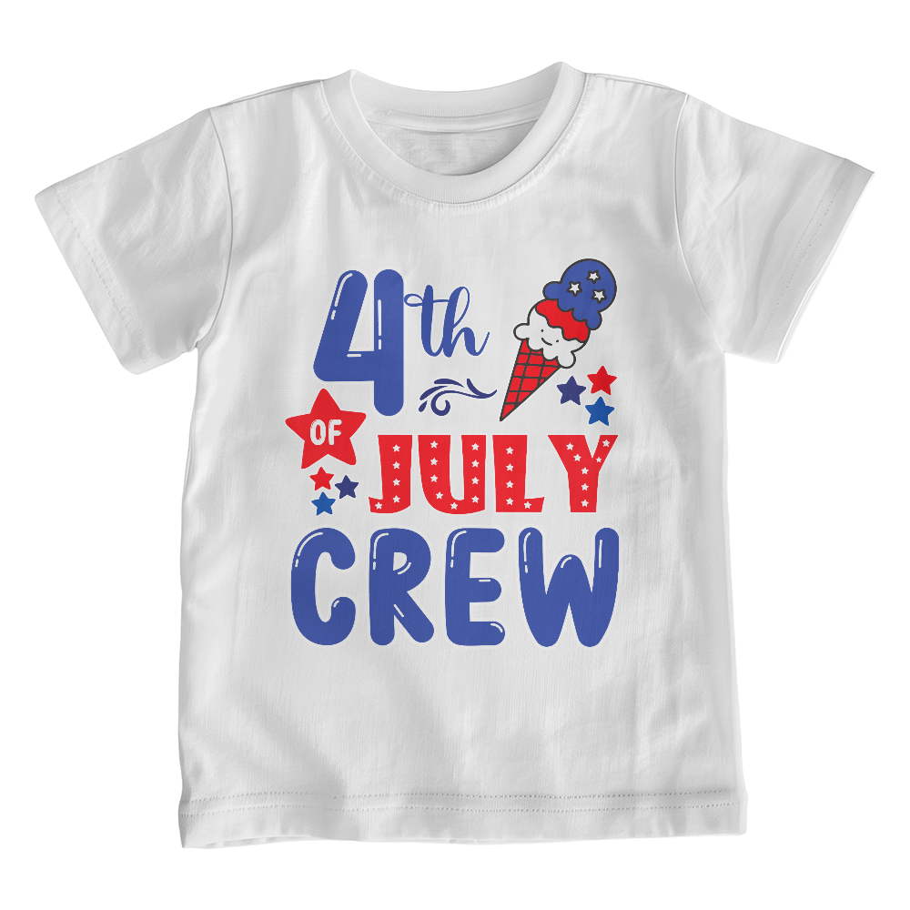 4th Of July Crew Youth T-Shirt, Patriotic Kids Shirt