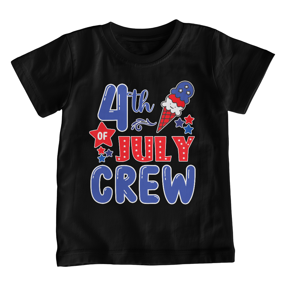 4th Of July Crew Youth T-Shirt, Patriotic Kids Shirt