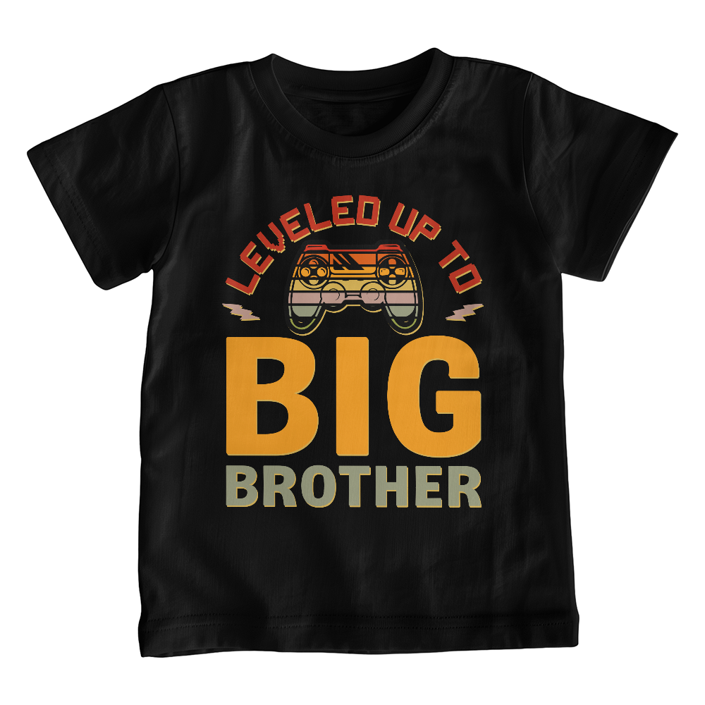 Leveled Up To Big Brother Youth T-Shirt, Gamer Shirt