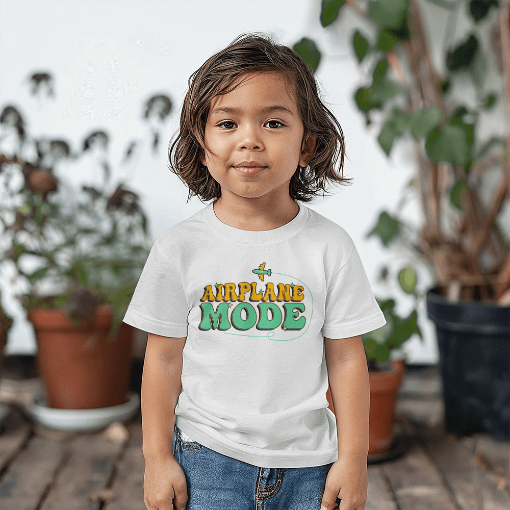 Airplane Mode Toddler T-Shirt, Retro Travel Shirt