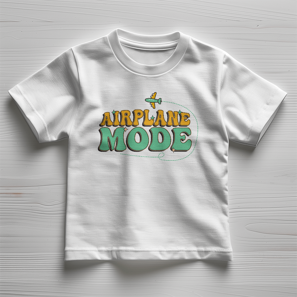 Airplane Mode Toddler T-Shirt, Retro Travel Shirt